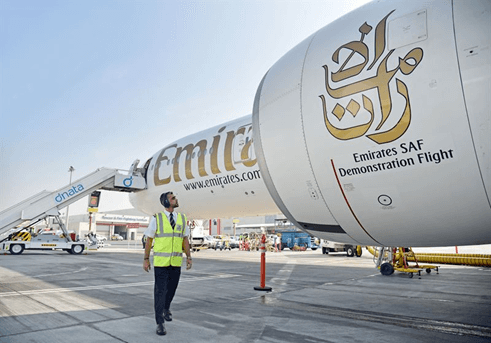 Emirates SAF Demonstration Flights